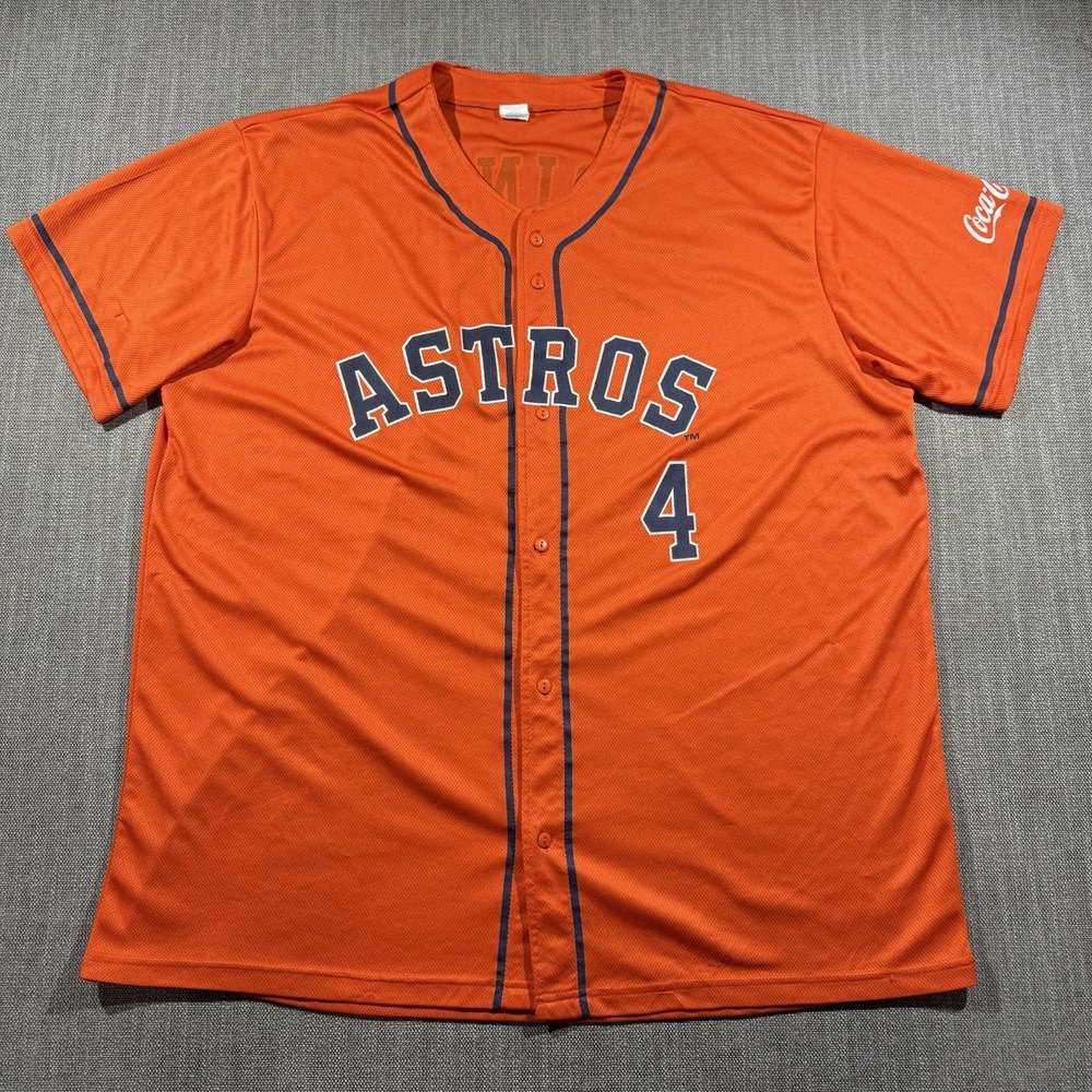 Houston Astros Jersey Mens XL Orange MLB Baseball George Springer 4 Stadium Givy